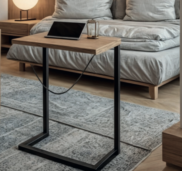 Mesa auxiliar metal - madera