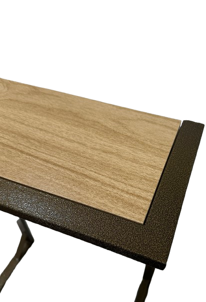 Mesa auxiliar metal - madera