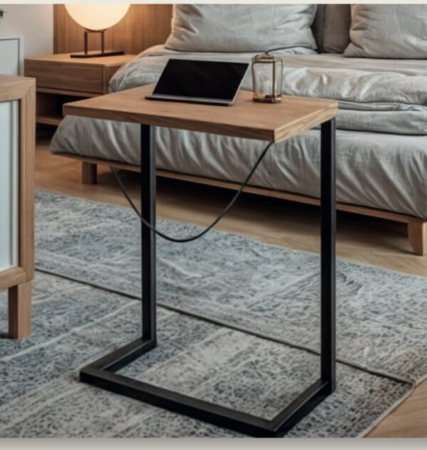 Mesa auxiliar metal - madera